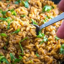 how to make hommade spanish rice with red lentils